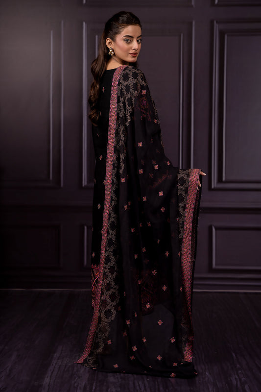 3 Piece - Embroidered Suit - E1411