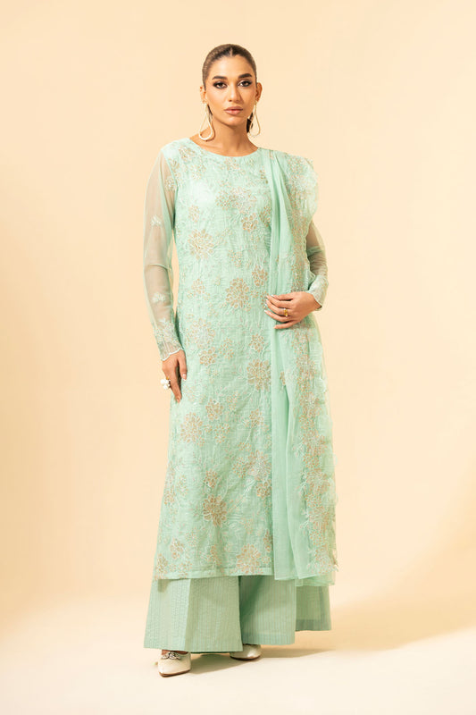 4 Piece - Embroidered Suit - E1412