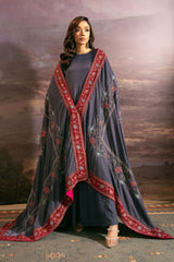 Embroidered Velvet Shawl