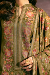 3 Piece Pk Raw Silk Suit - E1434