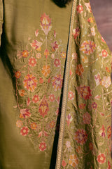 3 Piece Pk Raw Silk Suit - E1434