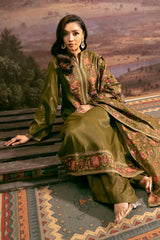 3 Piece Pk Raw Silk Suit - E1434