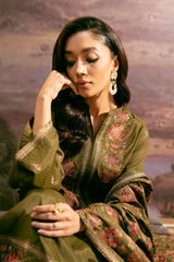 3 Piece Pk Raw Silk Suit - E1434