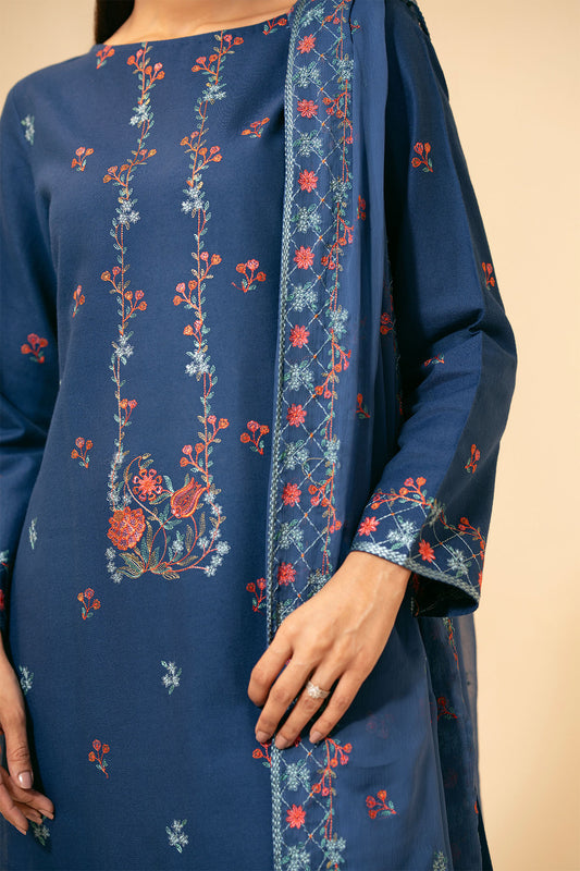 3 Piece - Embroidered Suit - E1449