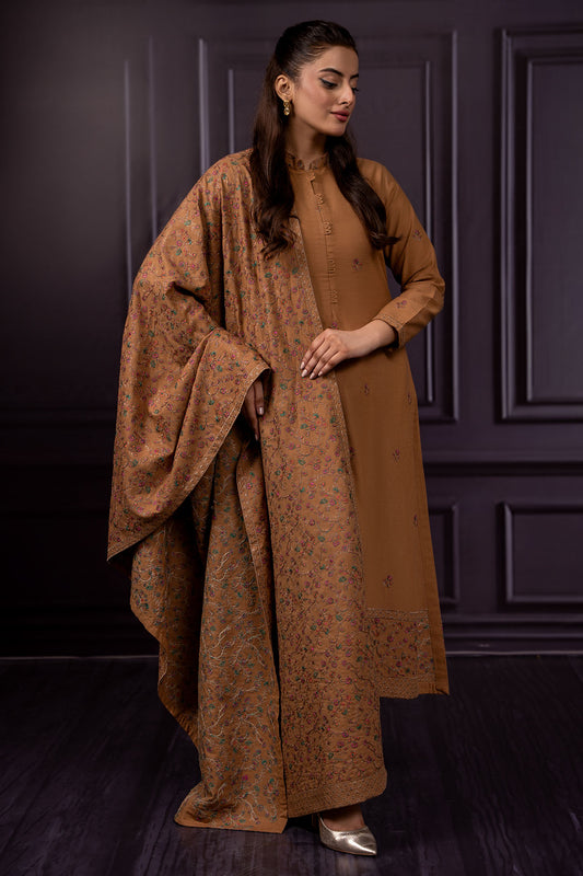3 Piece - Embroidered Suit - E1457