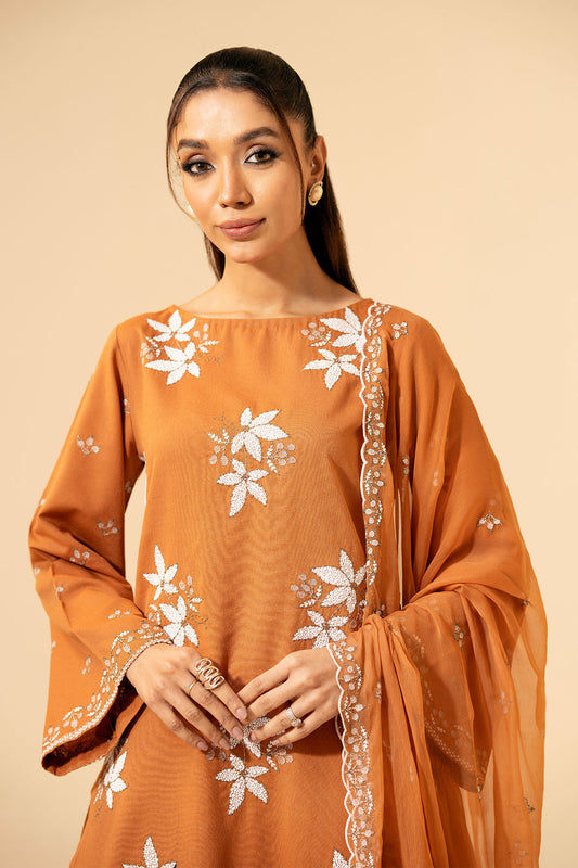 3 Piece - Embroidered Suit - E1460