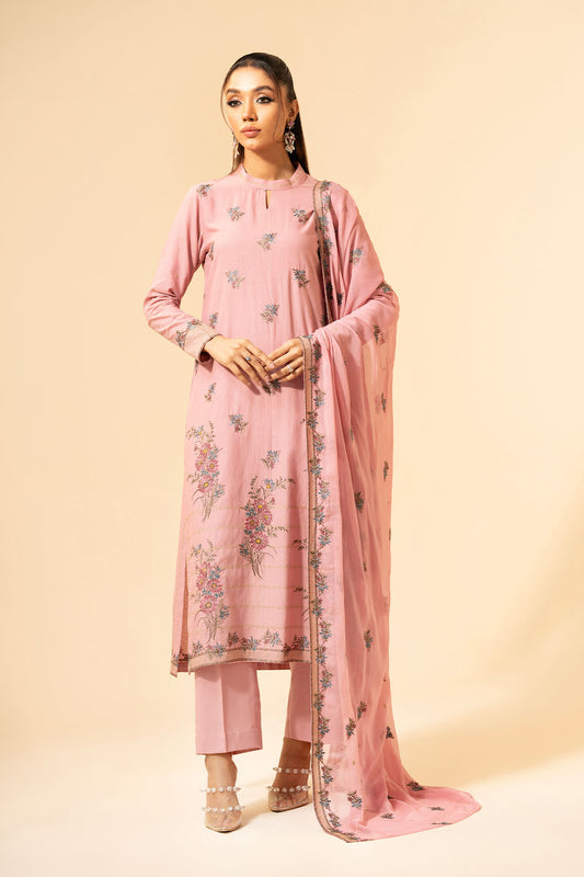3 Piece - Embroidered Suit - E1492