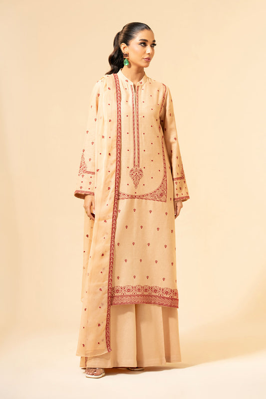 3 Piece - Embroidered Suit - E1464