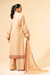 3 Piece Cotton Karandi  Shirt & Dupatta