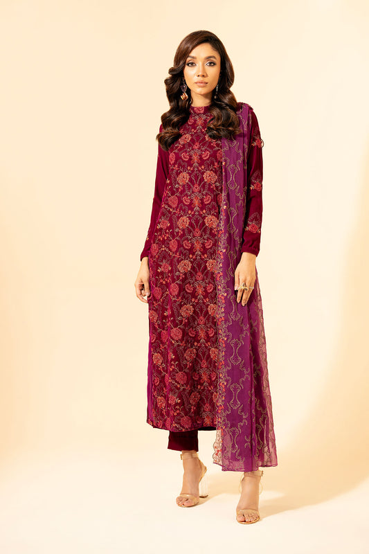 3 Piece - Embroidered Suit - E1472