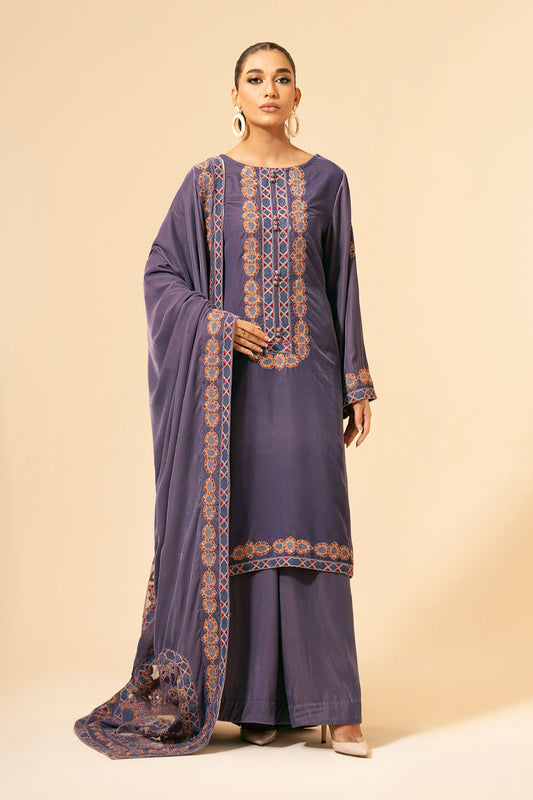 3 Piece - Embroidered Suit - E1474