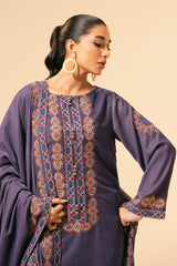 3 Piece - Embroidered Suit - E1474