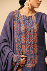 3 Piece - Embroidered Suit - E1474