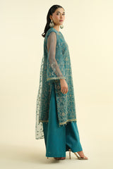 4 Piece - Embroidered & Embellished Suit - E1479