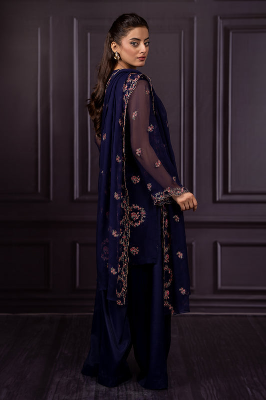 3 Piece - Embroidered Suit - E1491