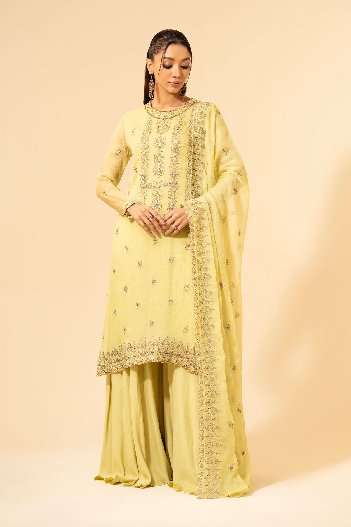 3 Piece Pure Chiffon Shirt & Dupatta