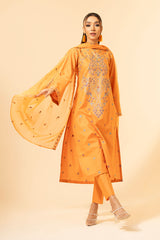 3 Piece Zari Jaqaurd Suit