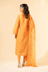 3 Piece Zari Jaqaurd Suit