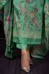 3 Piece China Silk Shirt & Dupatta