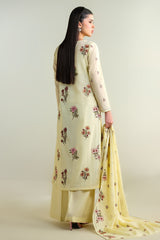 3 Piece -  Embroidered Suit - E1620