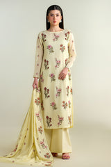 3 Piece -  Embroidered Suit - E1620
