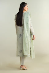3 Piece -  Embroidered Suit - E1630