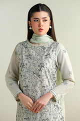 3 Piece -  Embroidered Suit - E1630