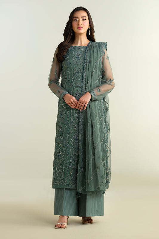 4 Piece -  Embroidered Suit - E1637