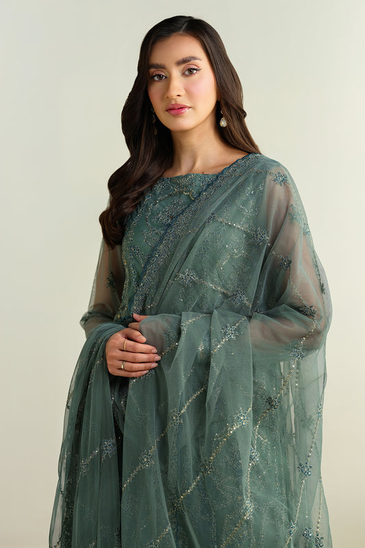 4 Piece -  Embroidered Suit - E1637