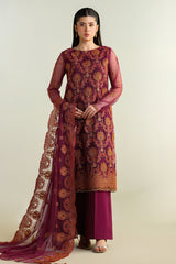 3 Piece -  Embroidered Suit - E1639