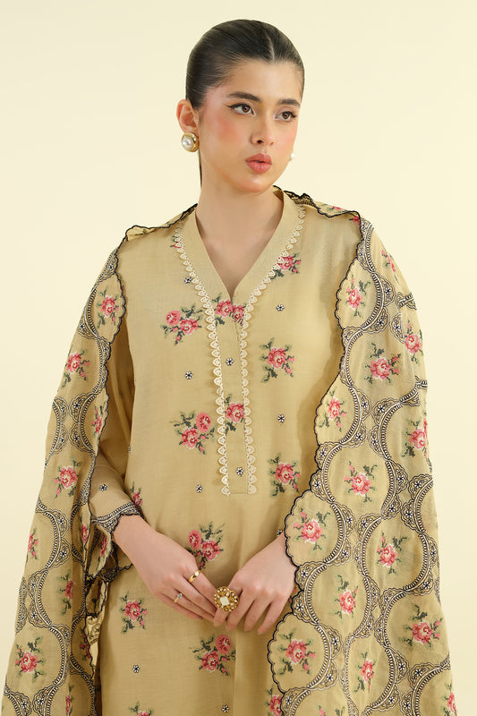 3 Piece -  Embroidered Suit - E1644