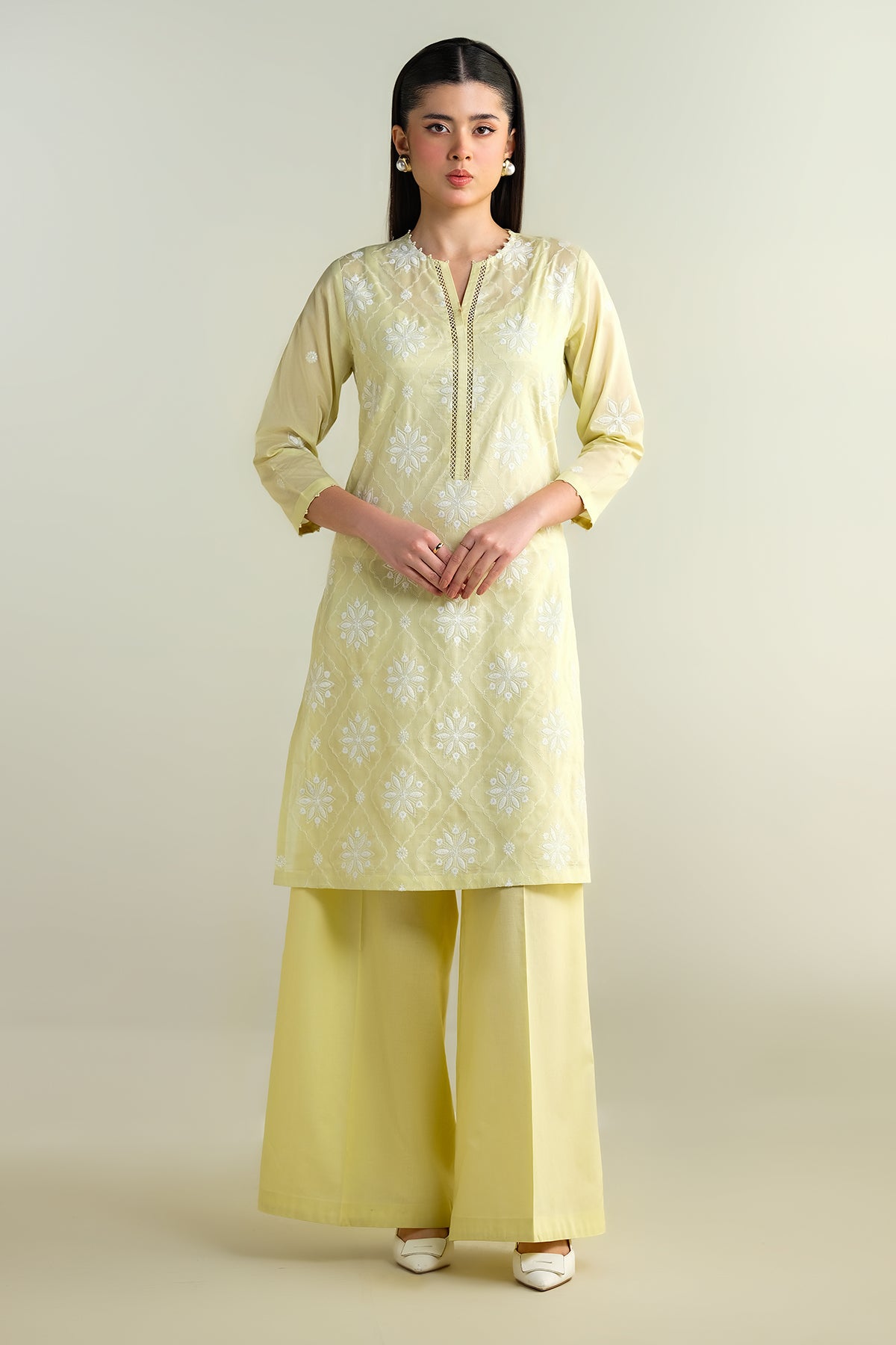 2 Piece - Embroidered Suit - E1666
