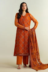 3 Piece -  Embroidered Suit - E1669