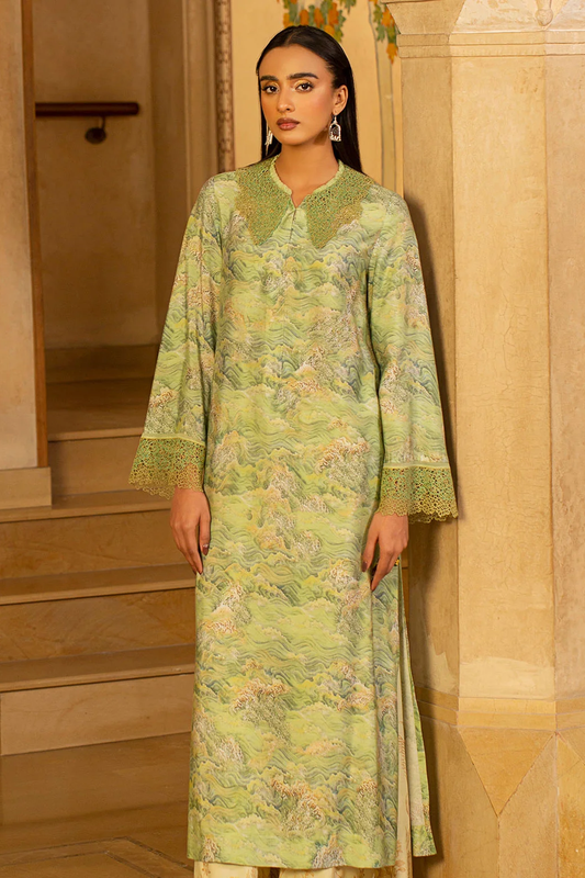 2 Piece - Printed & Embroidered Suit - MCP1413