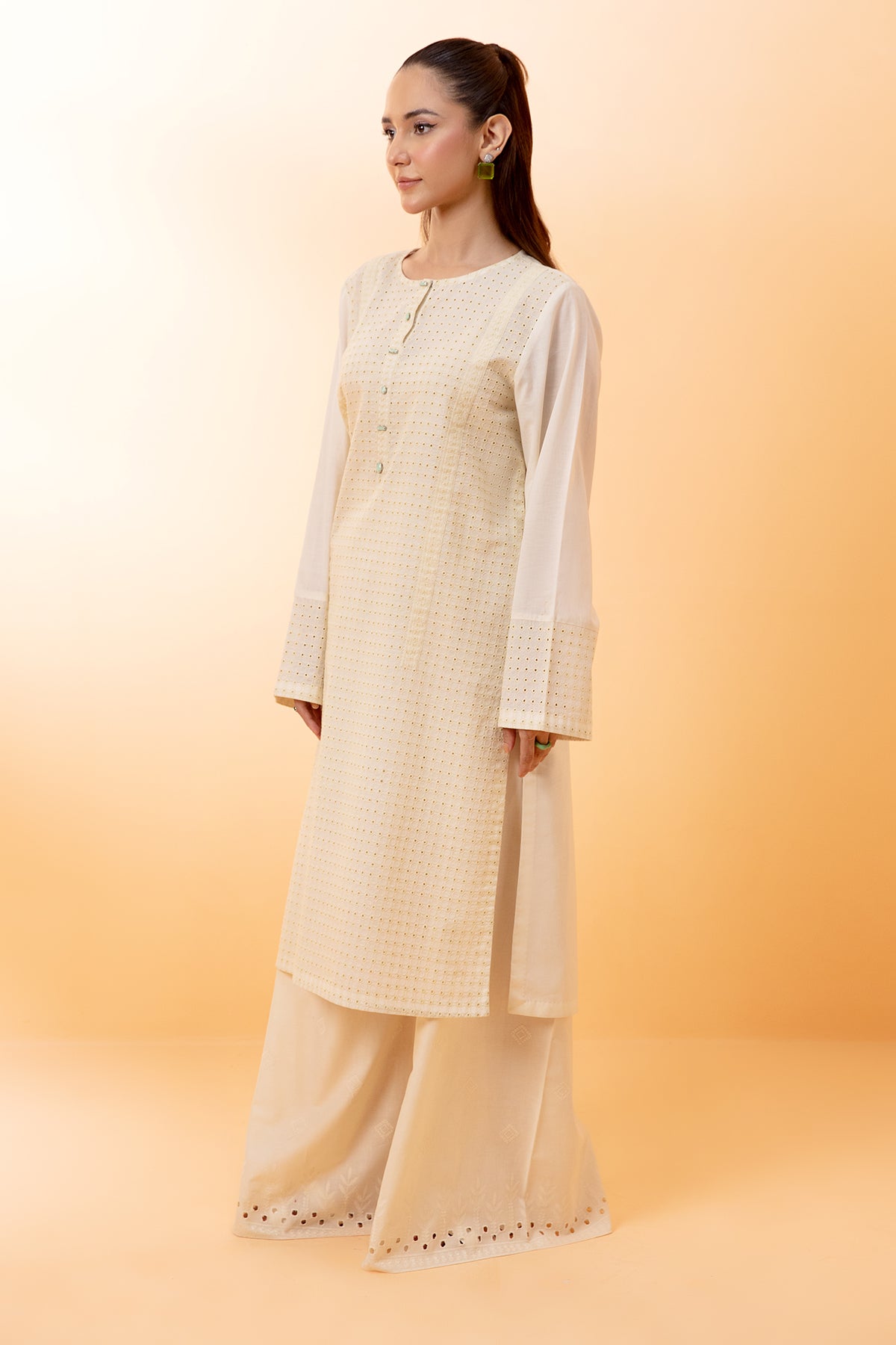 2 Piece "Embroidered Lawn" Shirt & Plazzo