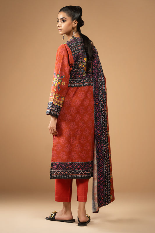 3 Piece - Printed Suit - KPW24-P3034-34