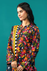 3 Piece - Printed Khaddar Suit