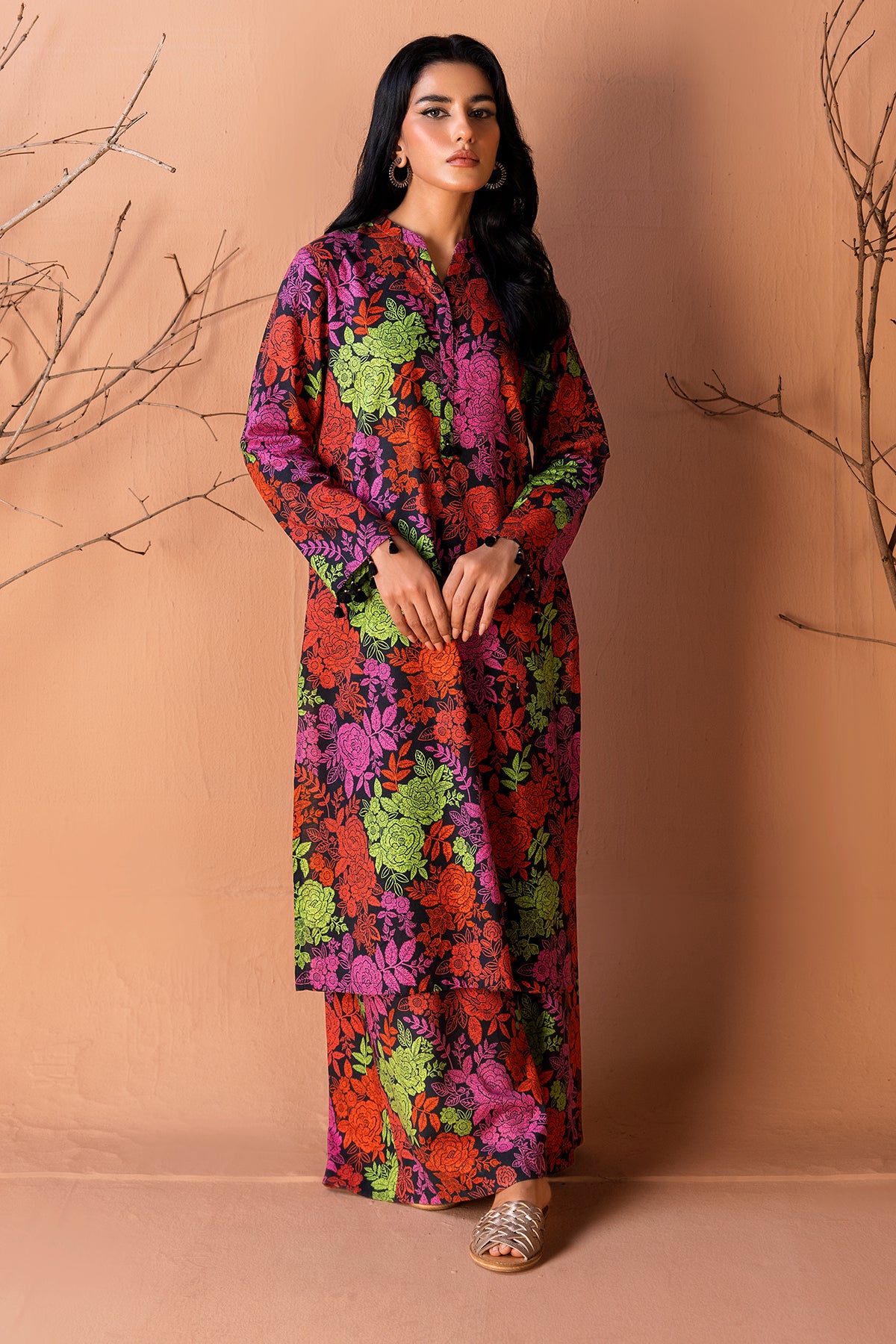2 Piece - Printed Khaddar Suit