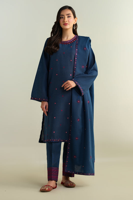3 Piece - Embroidered Suit - KPW24-P3062-62