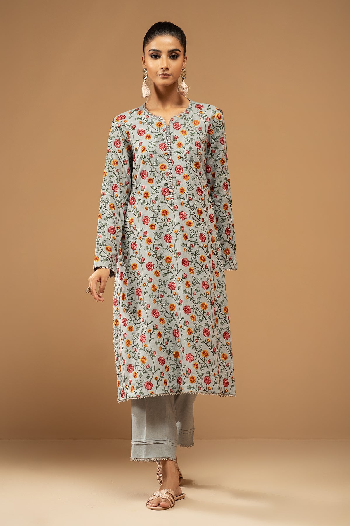 2 Piece - Embroidered Cotton Karandi Suit
