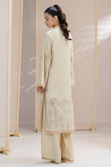 2 Piece Dyed,Printed & Embroidered Pk Raw Silk Shirt & Trouser