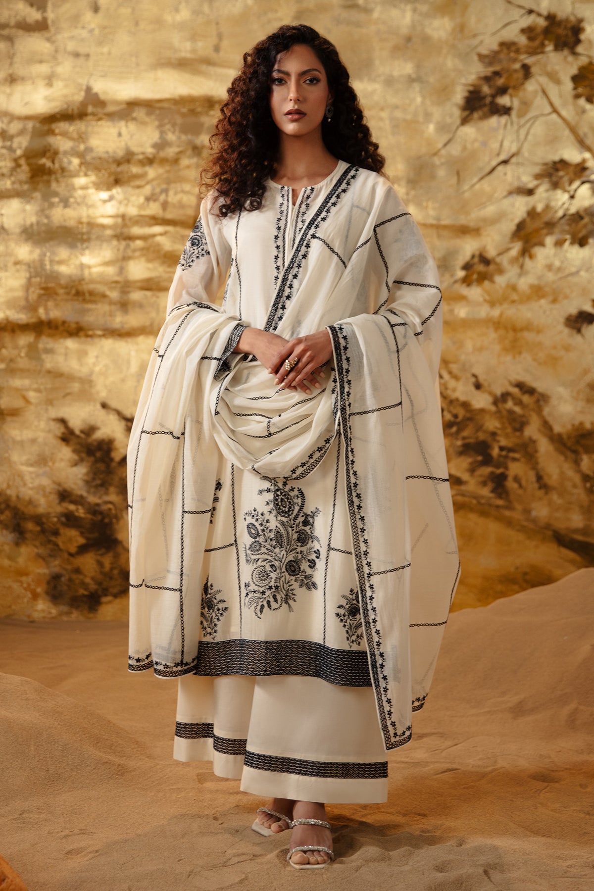Embroidered Dupatta - MCP1344