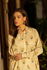 2 Piece Dyed & Emb Khaddar Shirt & Trouser