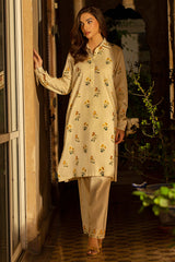 2 Piece Dyed & Emb Khaddar Shirt & Trouser