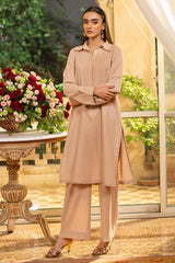 2 Piece Dyed & Embellishment Viscose Silk Shirt & Trouser