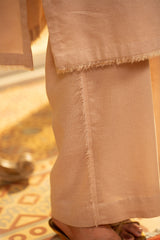 2 Piece Dyed & Embellishment Viscose Silk Shirt & Trouser