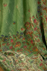 1 Piece Dyed & Embroidered Pure Velvet Shawl & Inner