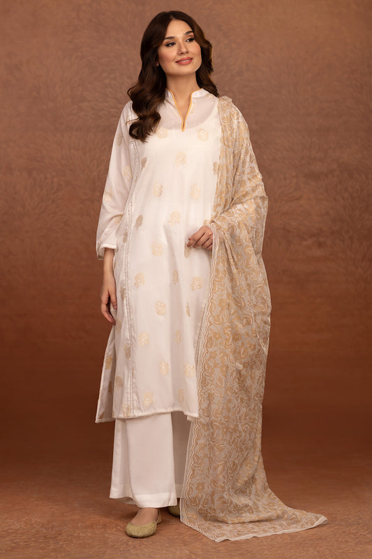 2 Piece - Embroidered Suit - MCP-1302-2