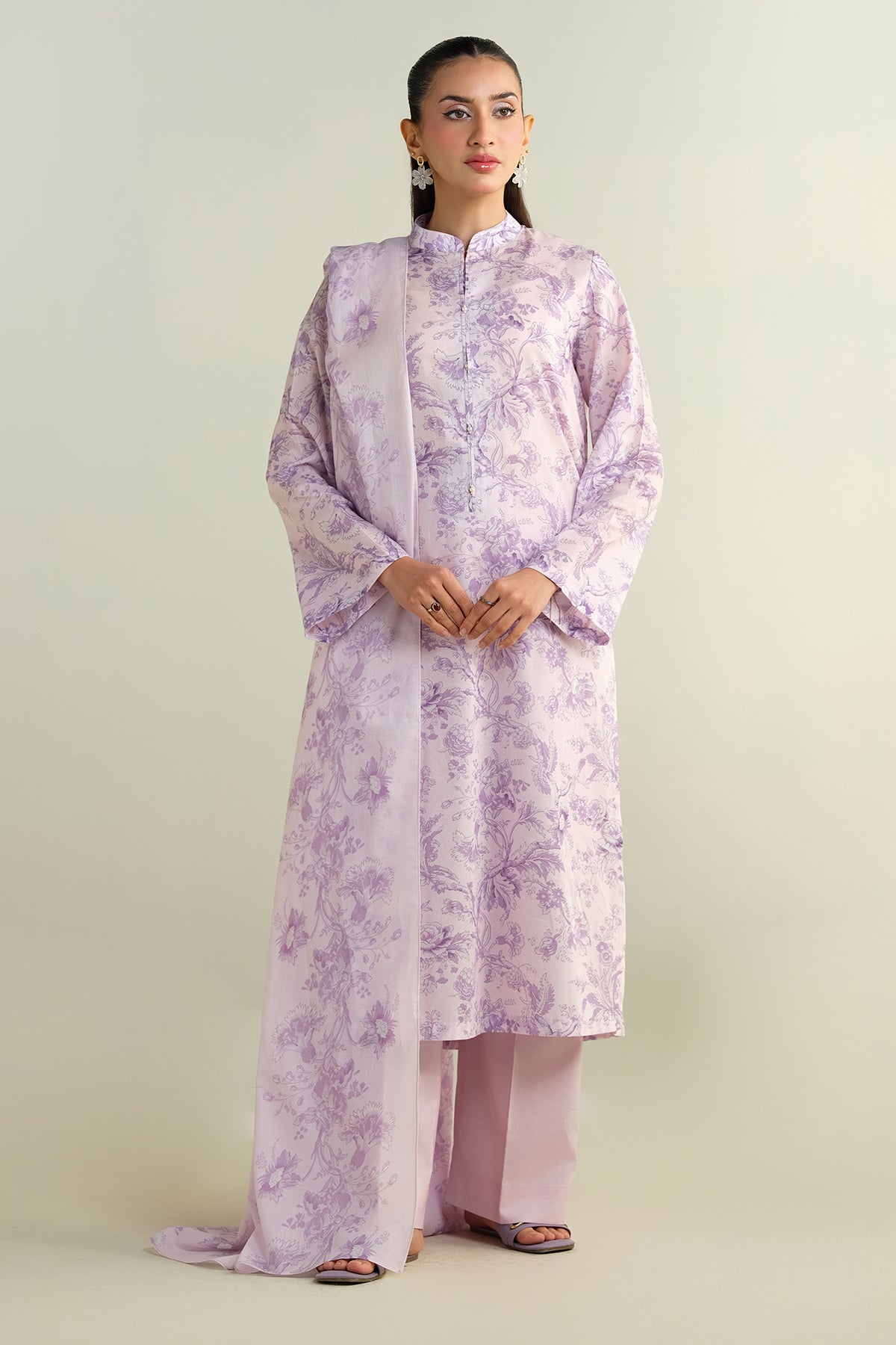 3 Piece - Printed Suit - X6105