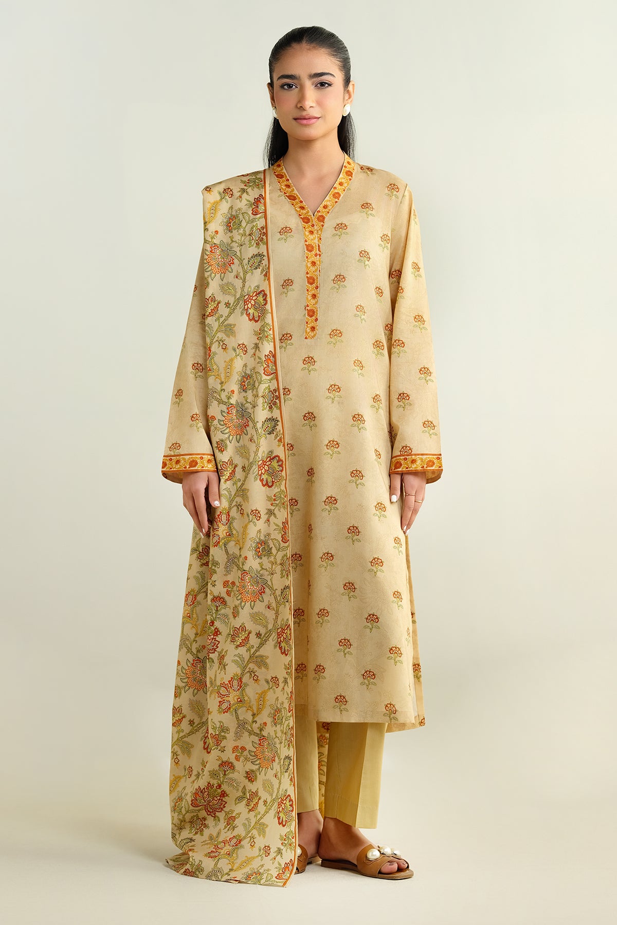3 Piece - Printed Suit - X6121